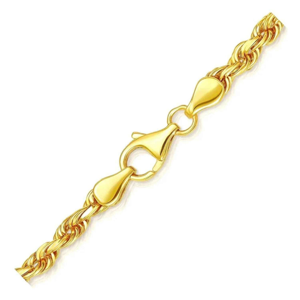 14K Yellow Gold Rope Bracelet 5.00mm