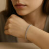 14K White Gold Braided Bracelet