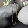 1.30mm bead chain in solid 14K yellow gold, view 4