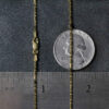 1.30mm bead chain in solid 14K yellow gold, view 7