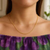 14K Yellow Gold Diamond-Cut Bead Chain, 1.1 mm