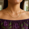 14K Yellow Gold Diamond-Cut Bead Chain, 1.1 mm