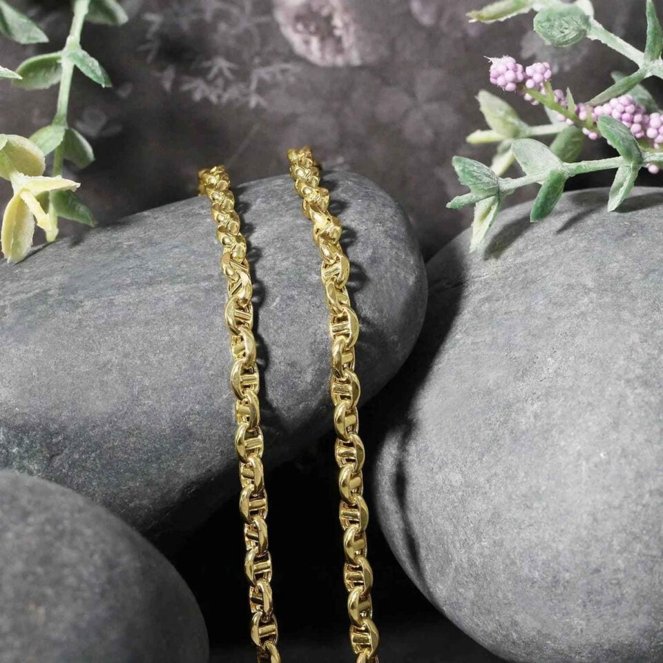 4.50mm chain in solid 14K yellow gold, view 4
