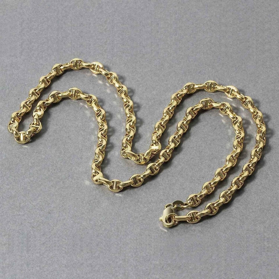 4.50mm chain in solid 14K yellow gold, view 5