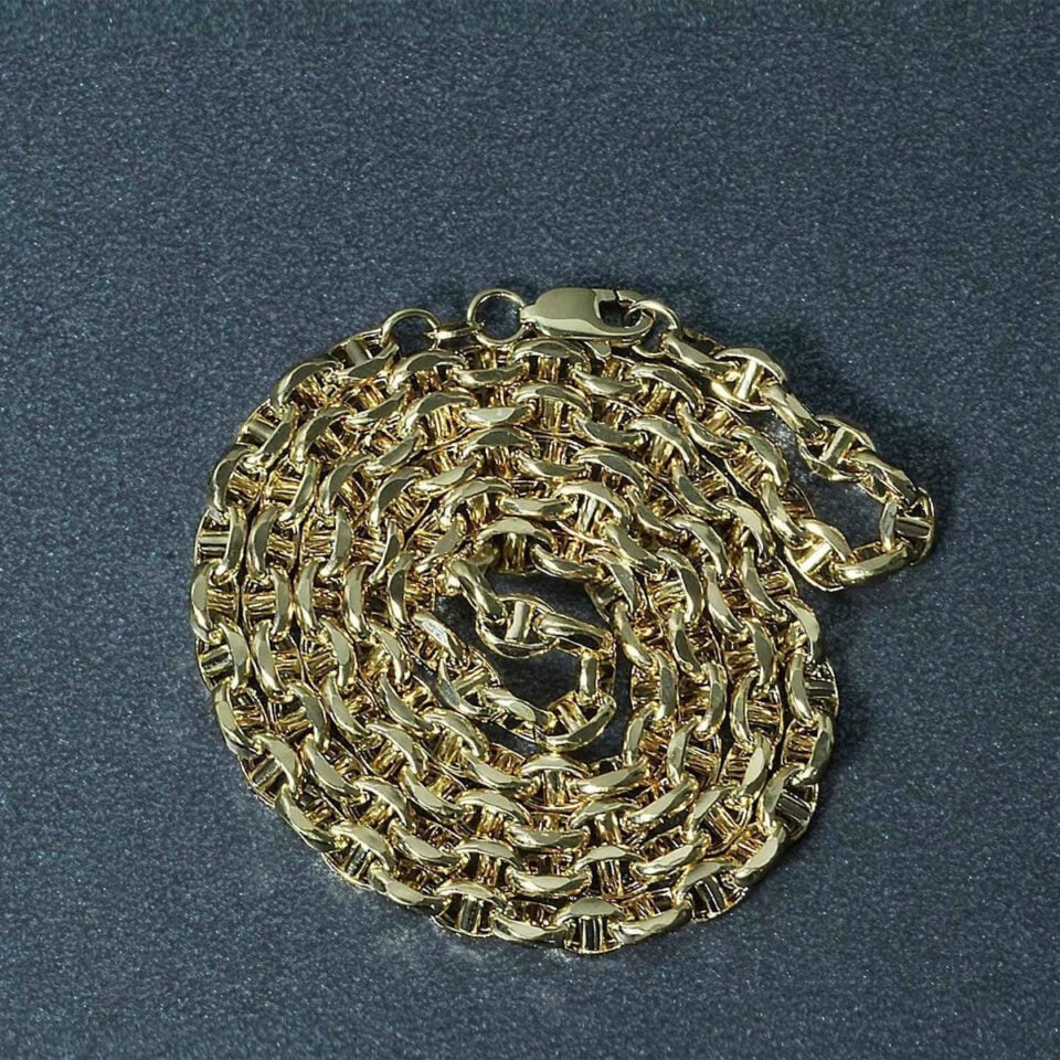 4.50mm chain in solid 14K yellow gold, view 6