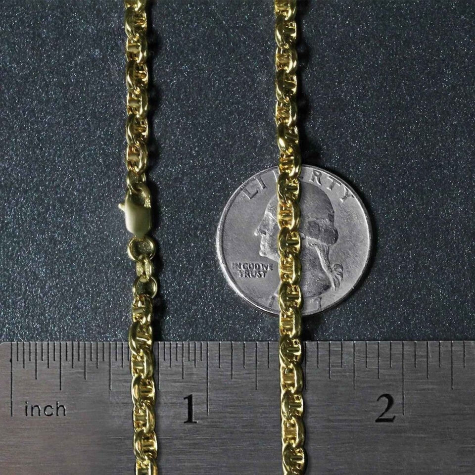 4.50mm chain in solid 14K yellow gold, view 7
