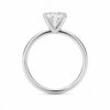 1 ct tw lab-grown diamond solitaire cushion ring in solid 10K white gold, engagement ring, view 4