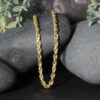 5 mm solid diamond-cut rope chain in solid 10K yellow gold, view 4