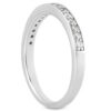 14K White Gold Lab-Grown Diamond Pave Wedding Ring Band 1/2 Around Set