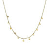 Hammered necklace in solid 14K yellow gold