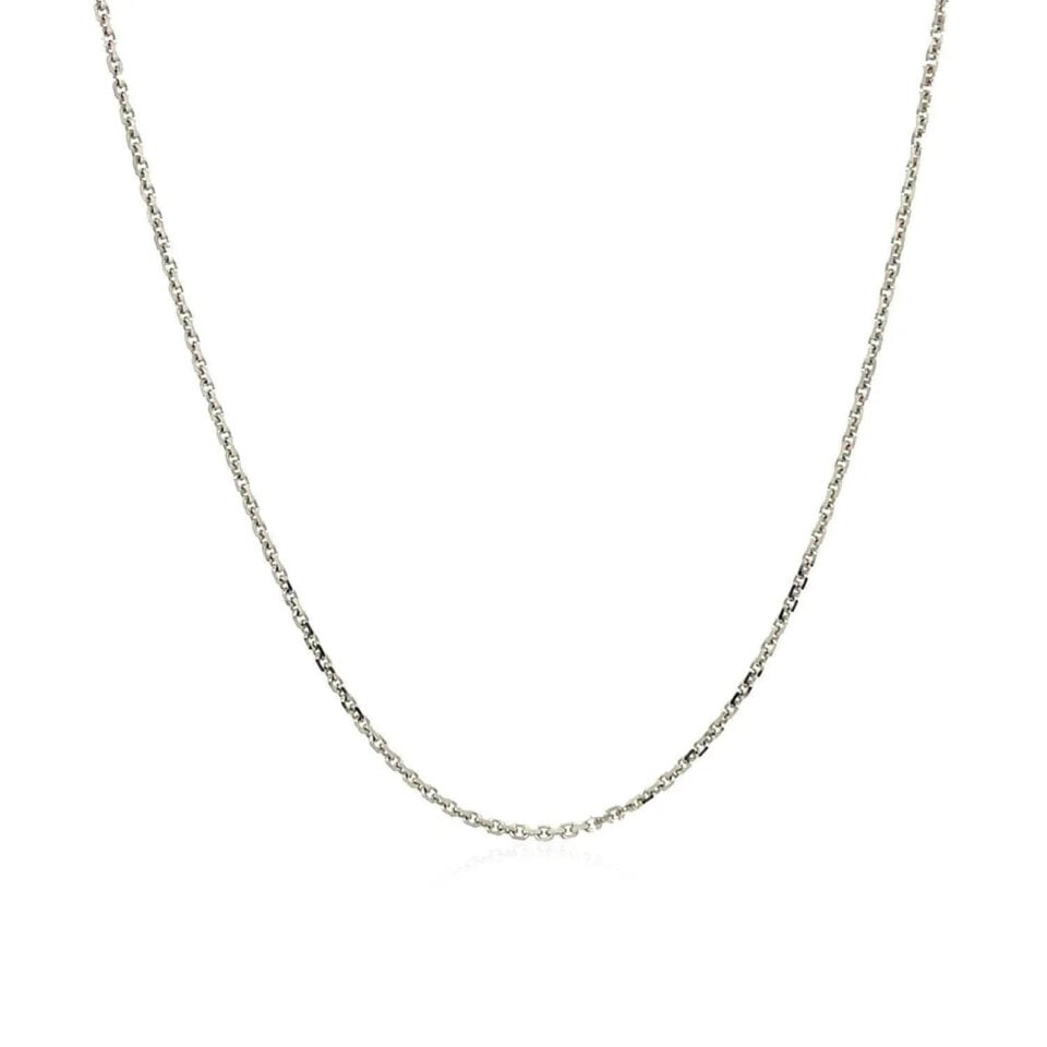 10K White Gold Adjustable Cable Chain