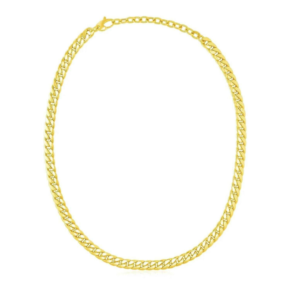 14K Yellow Gold Cuban Necklace Chain