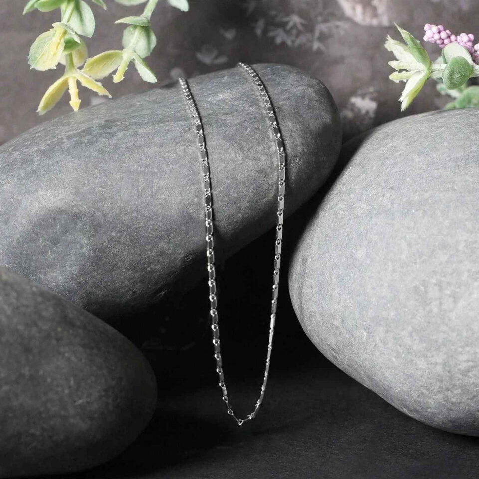 14K White Gold Pendant 1.00mm
