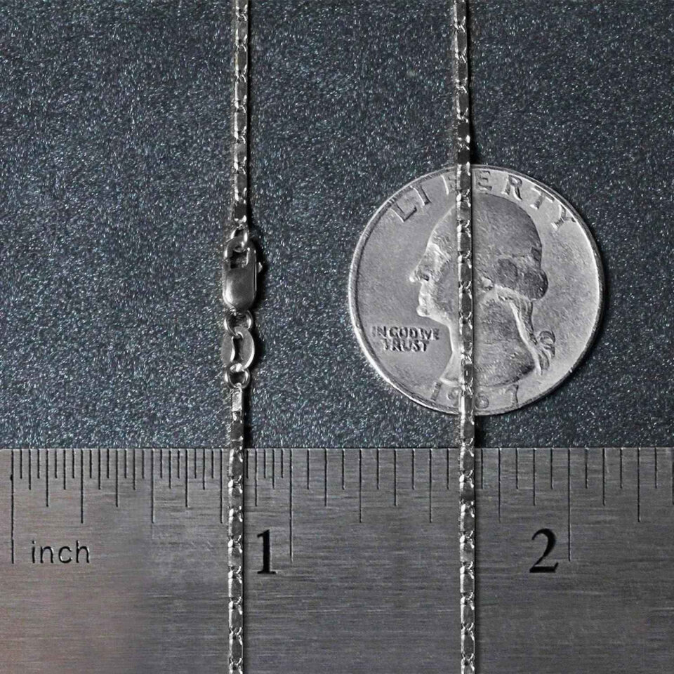 14K White Gold Pendant 1.00mm