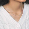 1.20mm franco chain in solid 14K white gold, view 10