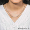 1.20mm franco chain in solid 14K white gold, view 9