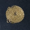1.4 mm solid diamond-cut rope chain in solid 10K yellow gold, view 6