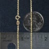 1.4 mm solid diamond-cut rope chain in solid 10K yellow gold, view 7