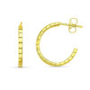 14K Yellow Gold Hoop Earrings Brick