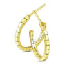 14K Yellow Gold Hoop Earrings Brick