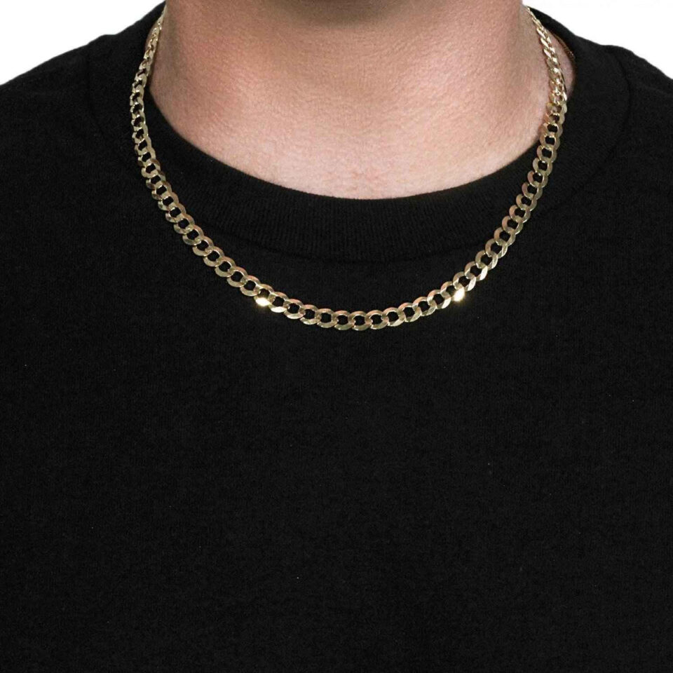 10K Yellow Gold Curb Chain 7.00mm