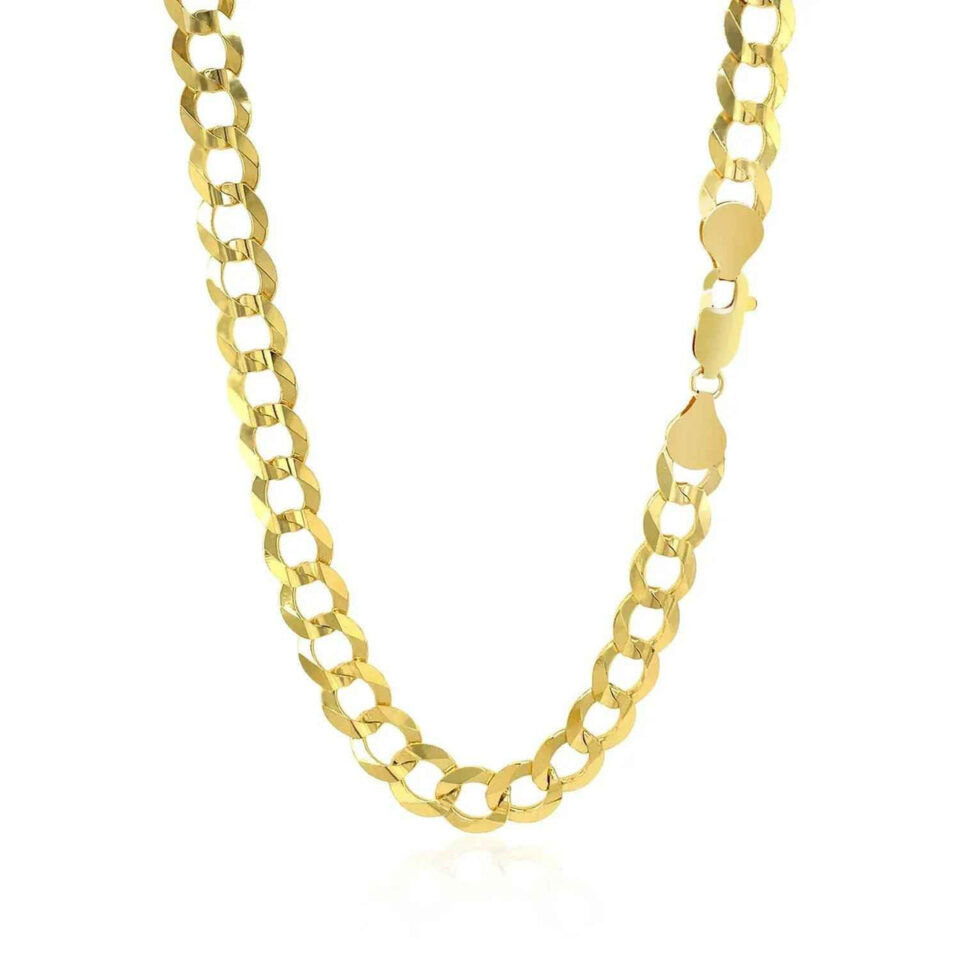 10K Yellow Gold Curb Chain 7.00mm