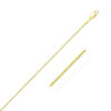 0.90mm snake round chain in solid 14K yellow gold, view 2