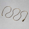 0.90mm snake round chain in solid 14K yellow gold, view 5