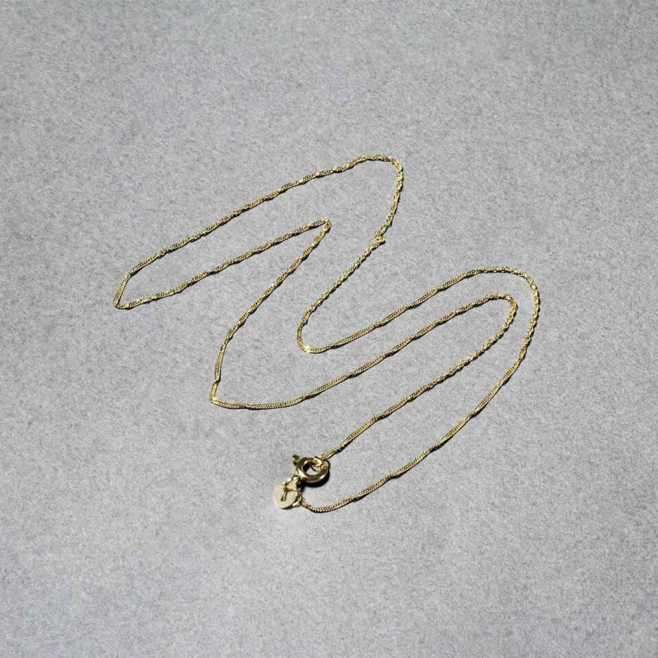 14K Yellow Gold Singapore Chain 0.81mm
