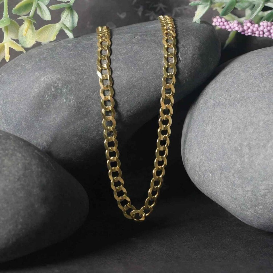 10K Yellow Gold Curb Chain 4.70mm