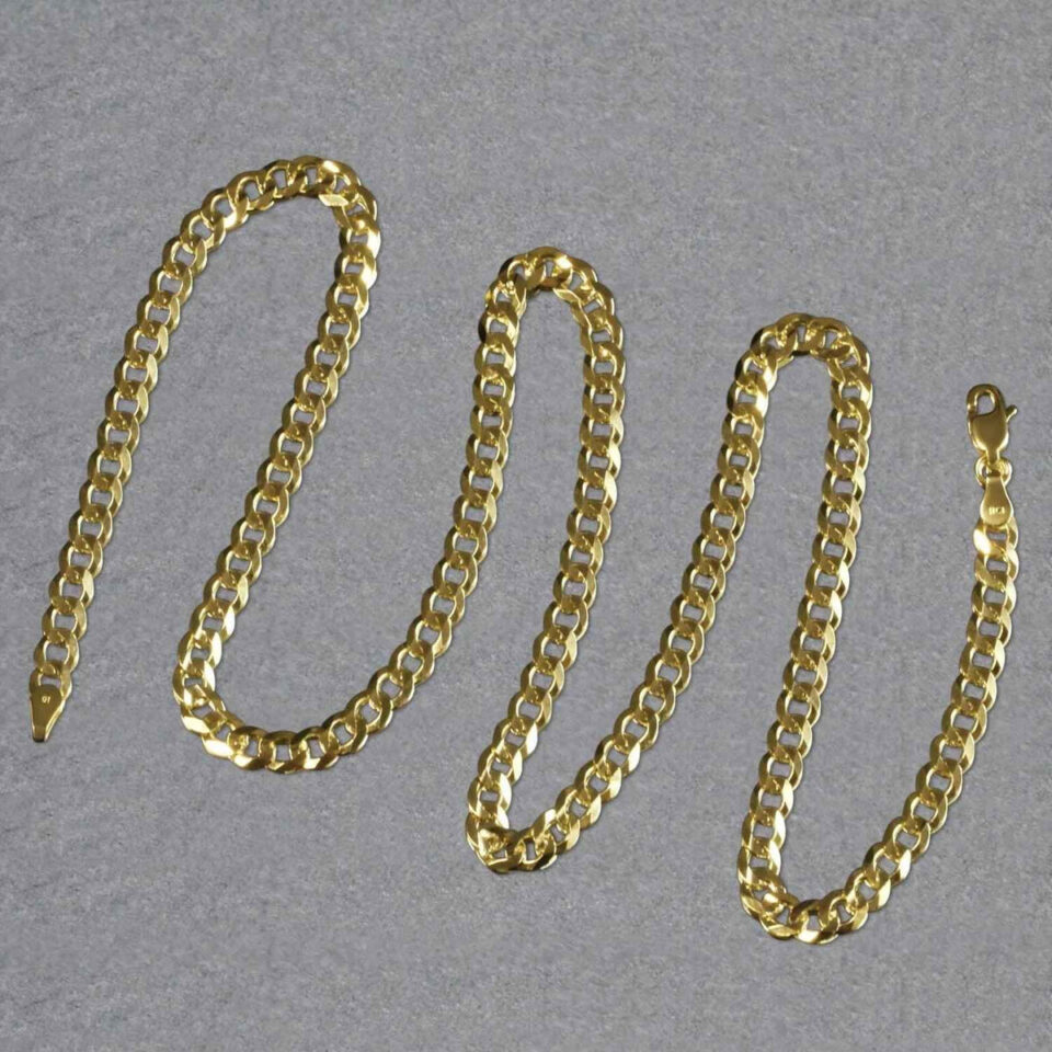 10K Yellow Gold Curb Chain 4.70mm