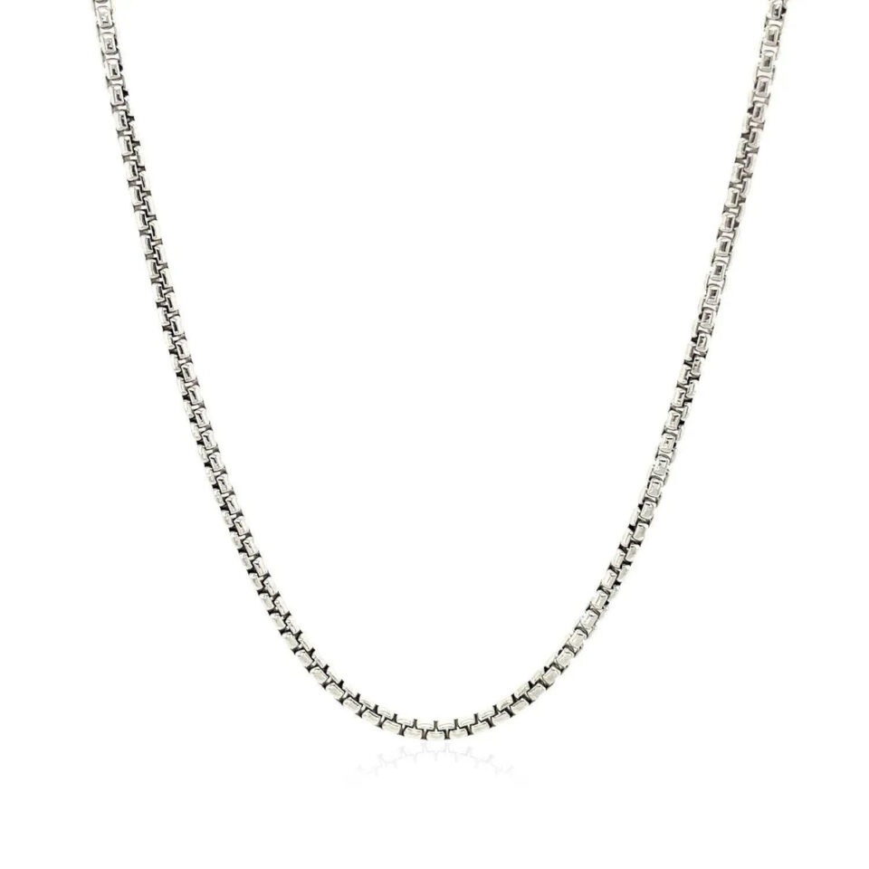 14K White Gold Round Chain 1.8mm