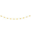 Textured polished necklace in solid 14K yellow gold