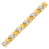 6.35mm bracelet in solid 14K two-tone gold, view 2
