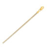 Round pave chain in solid 14K yellow gold