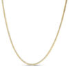 Round pave chain in solid 14K yellow gold, view 2