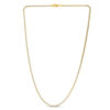 Round pave chain in solid 14K yellow gold, view 3