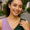 14K Yellow Gold Necklace Brick