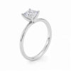 1 ct tw lab-grown diamond solitaire princess ring in solid 14K white gold, engagement ring, view 3