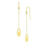 14K Yellow Gold Oval Earrings Cutout