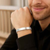 Sterling Silver, Rhodium Plated Bracelet 30g