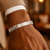 Sterling Silver, Rhodium Plated Bracelet 30g