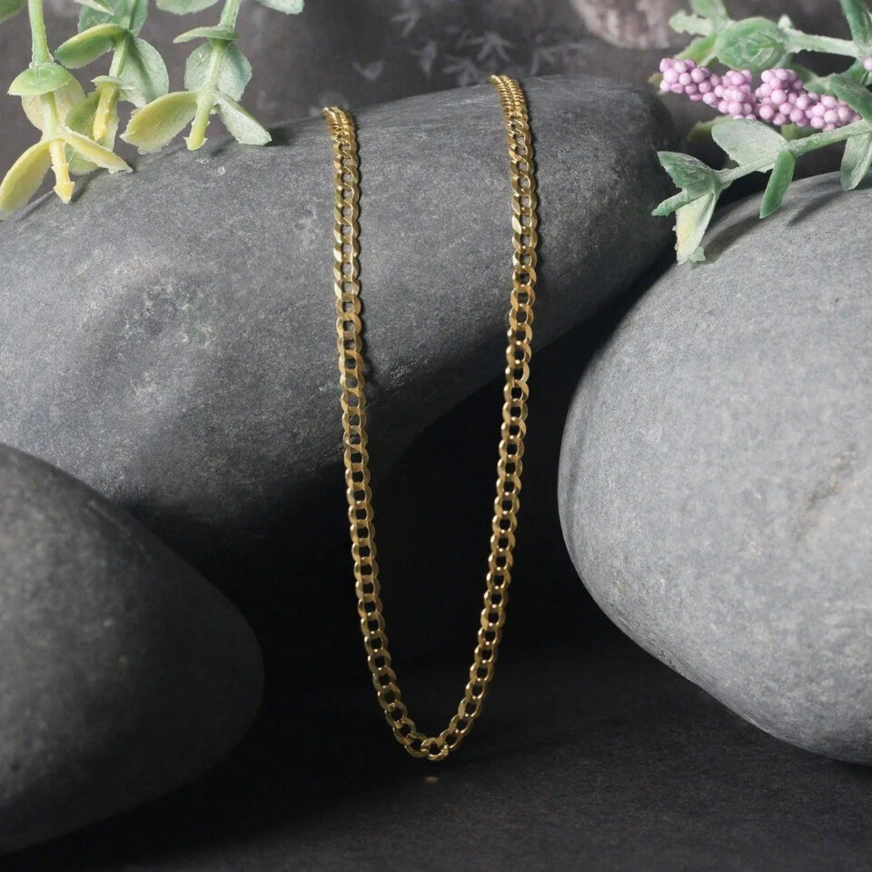 14K Yellow Gold Curb Chain 2.60mm