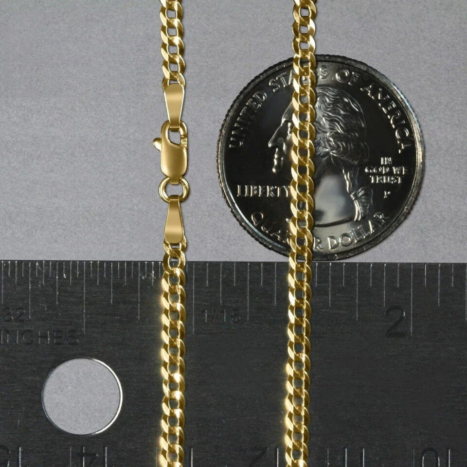 14K Yellow Gold Curb Chain 2.60mm