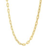5.30mm paperclip oval necklace in solid 14K yellow gold