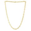 5.30mm paperclip oval necklace in solid 14K yellow gold, view 2