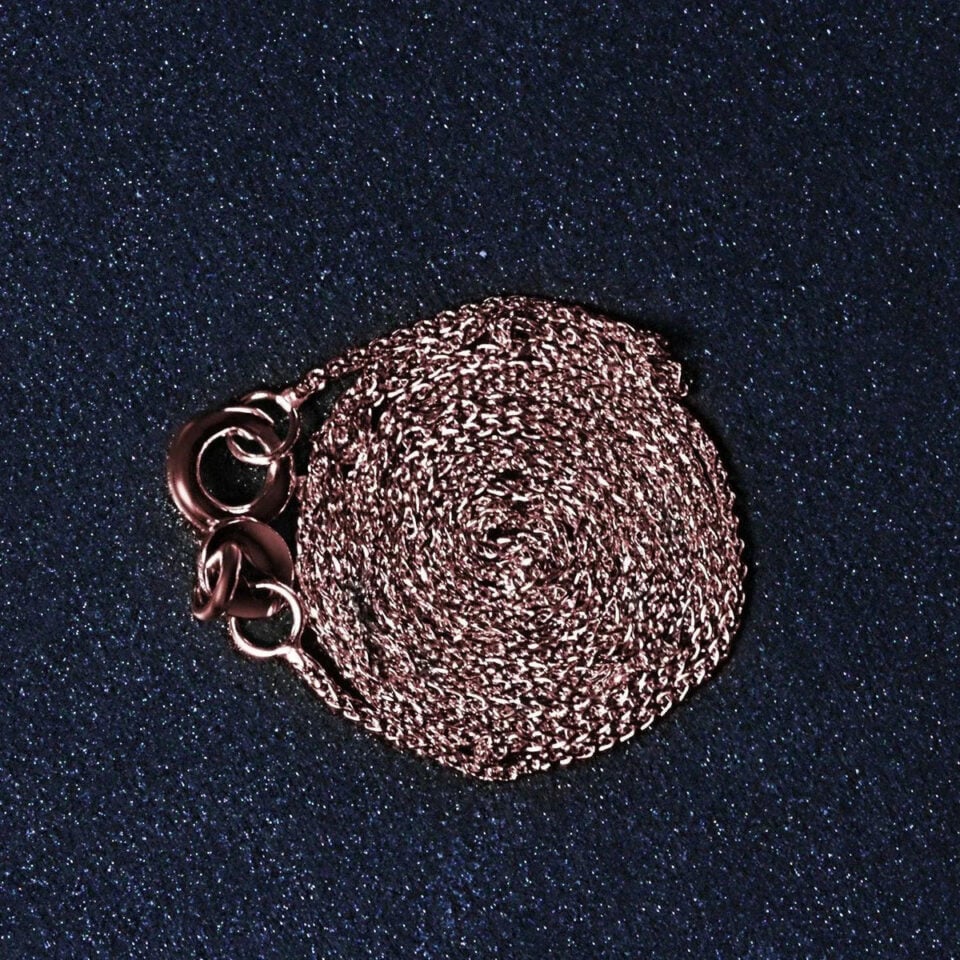 14K Rose Gold Wheat Round Chain 0.70mm