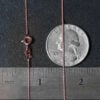 14K Rose Gold Wheat Round Chain 0.70mm