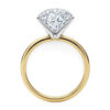 5 ct tw lab-grown diamond solitaire round ring in solid 10K yellow gold, engagement ring, view 4