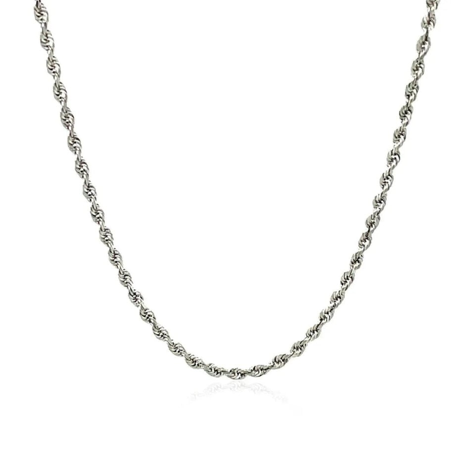 14K White Gold Rope Chain 2.00mm